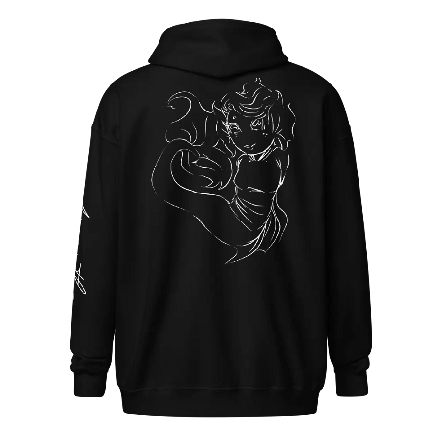 Mermaid White Outline, Zip Up product image (1)