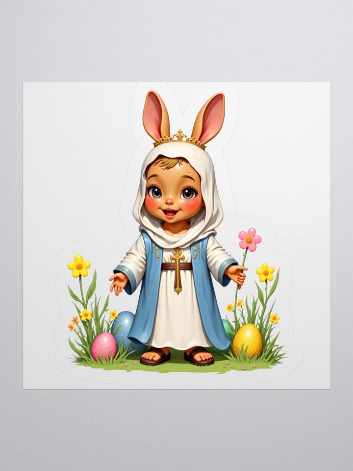 Easter Bunny Royalty Kiss Cut Stickers product image (1)