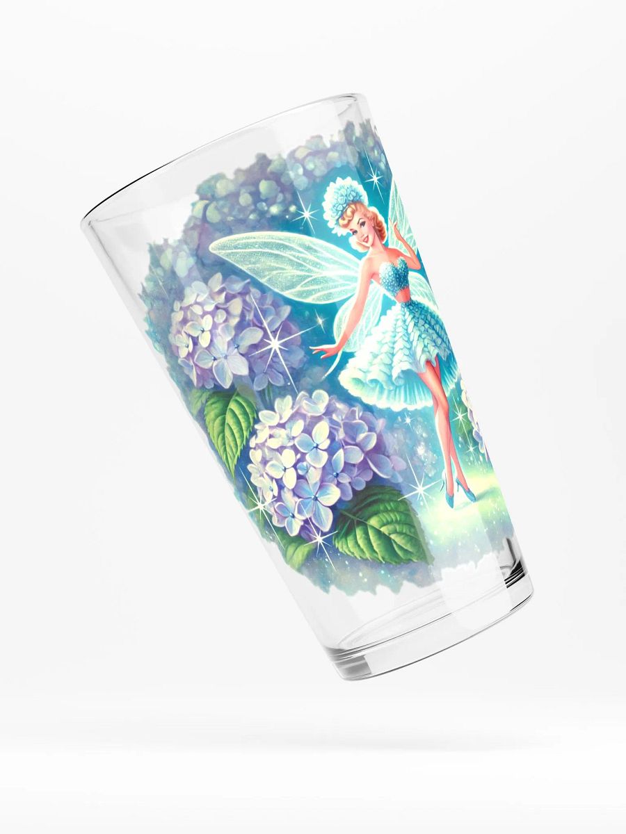 Blue Hydrangea Fairy 16 oz Drinking Glass - Fairytale Glassware product image (4)