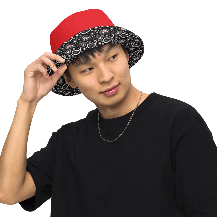 Black Paisley Dreams Reversible Bucket Hat product image (4)