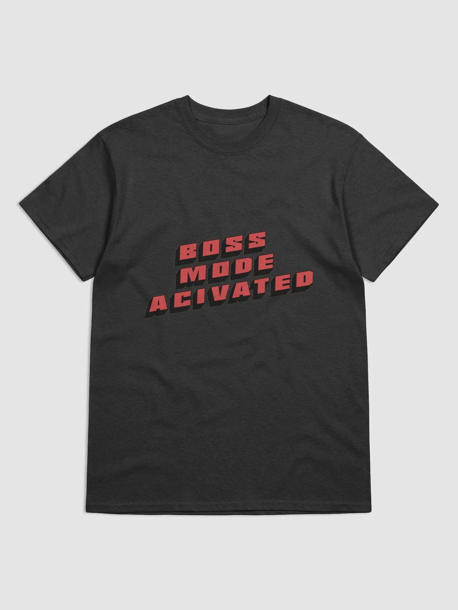 "Boss mode: Activated!" Heavyweight Tee - Black product image (1)