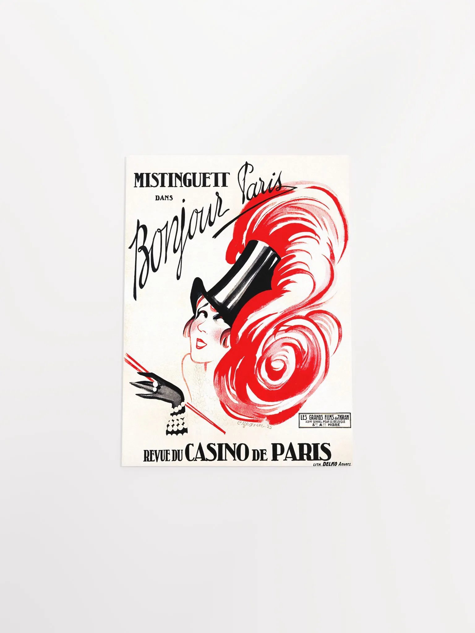 Vintage 1925 Caberet Mistinguett Poster Unframed product image (12)