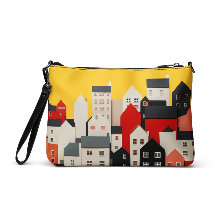 'No Nos Avergonzamos de las Buenas Noticias' Whimsical Village All-Over Print Crossbody Bag product image (2)