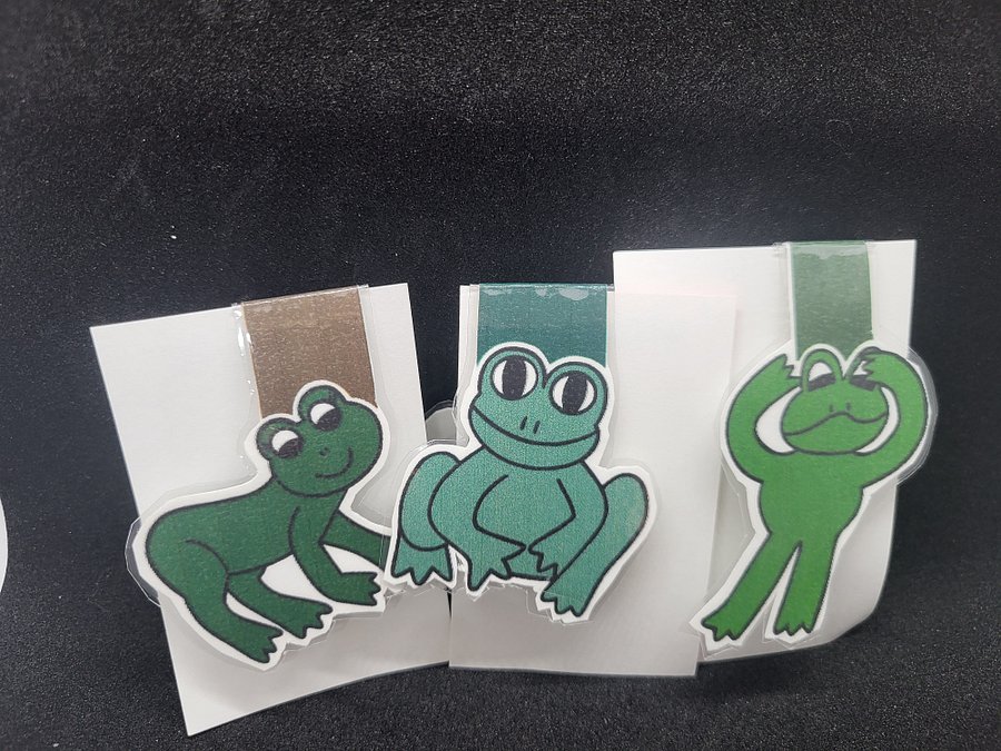 3-Pack Fun & Happy Frog Friends Magnetic Bookmarks – Woodland & Whimsy Collection product image (1)