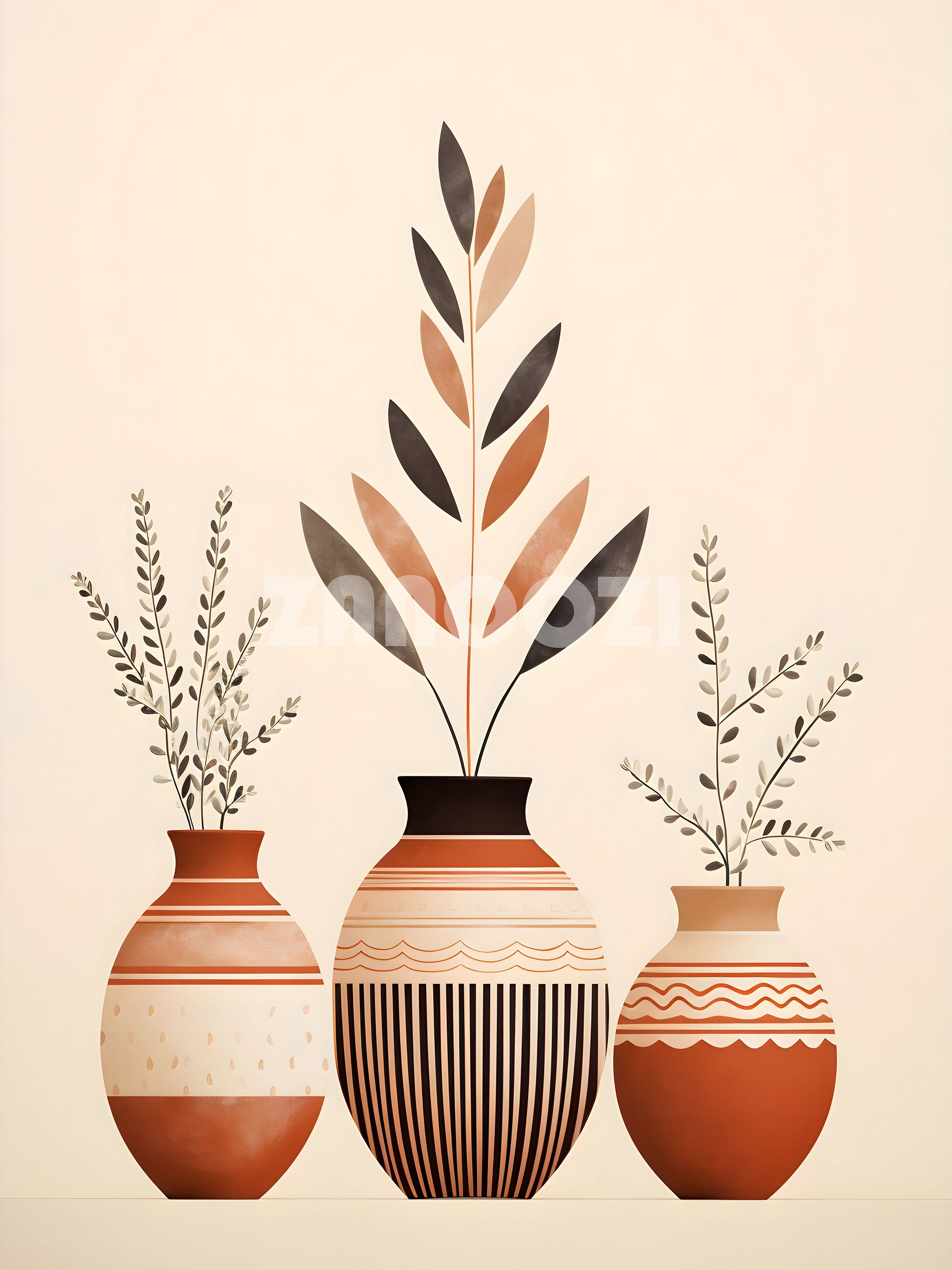 Terracotta Trio: Boho Botanical Print product image (1)