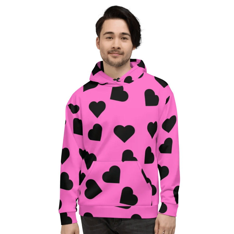 Love Pattern Unisex All Over Print Pull On Hoodie product image (3)