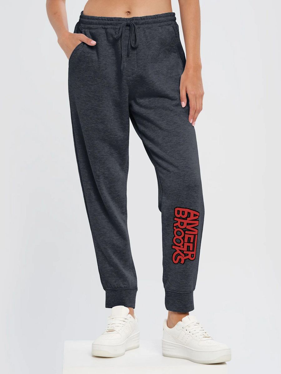 Ameer Brooks RED + BLACK LOGO SWEATPANTS product image (22)