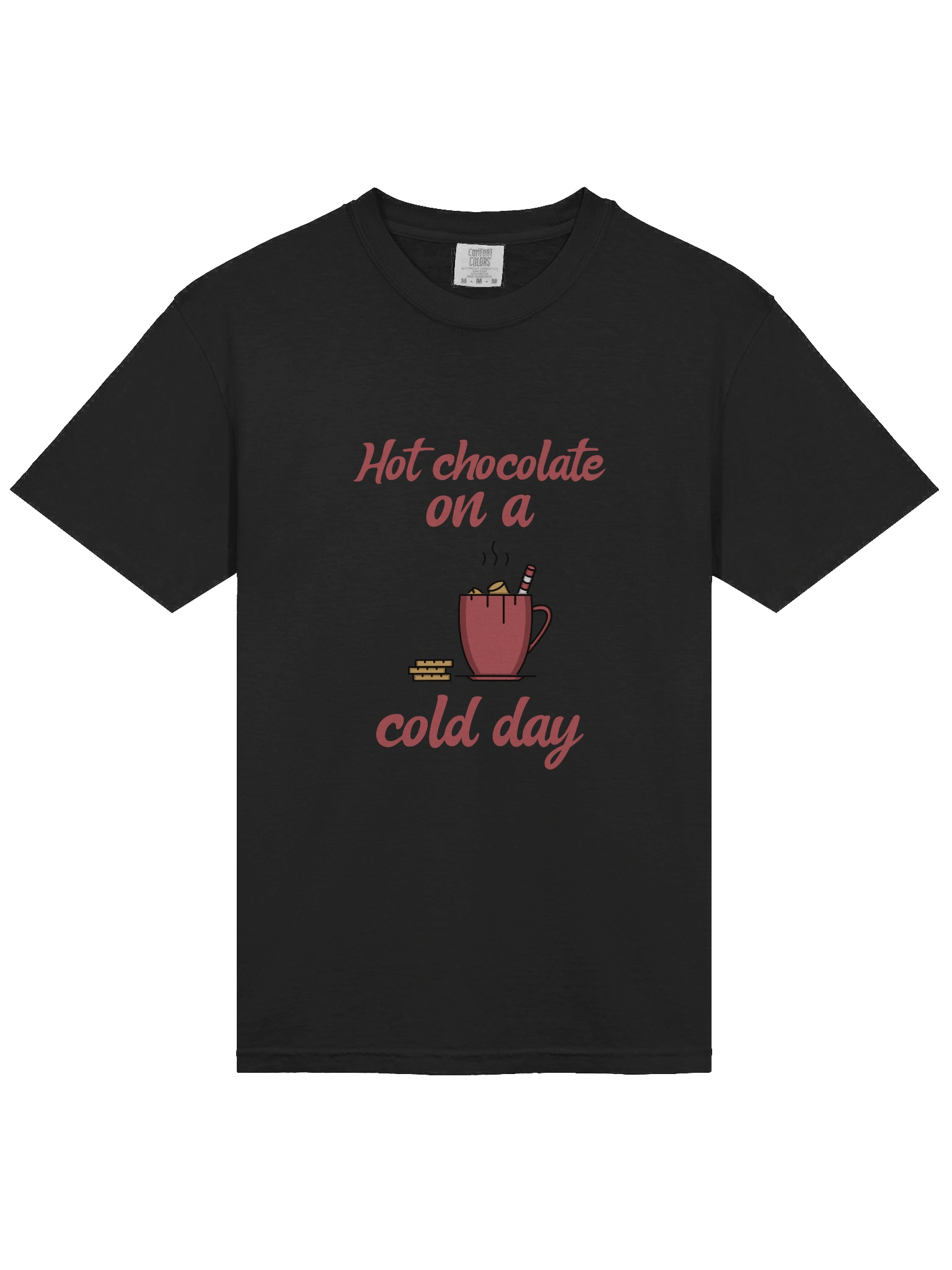 Hot Chocolate on a Cold Day T-Shirt – Cozy Winter Holiday Tee, Christmas Hot Cocoa Shirt product image (32)