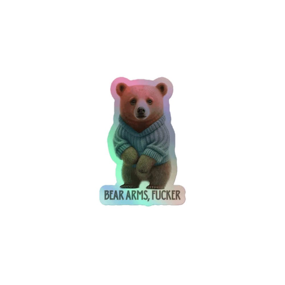 Bear Arms NSFW Holo Sticker product image (1)