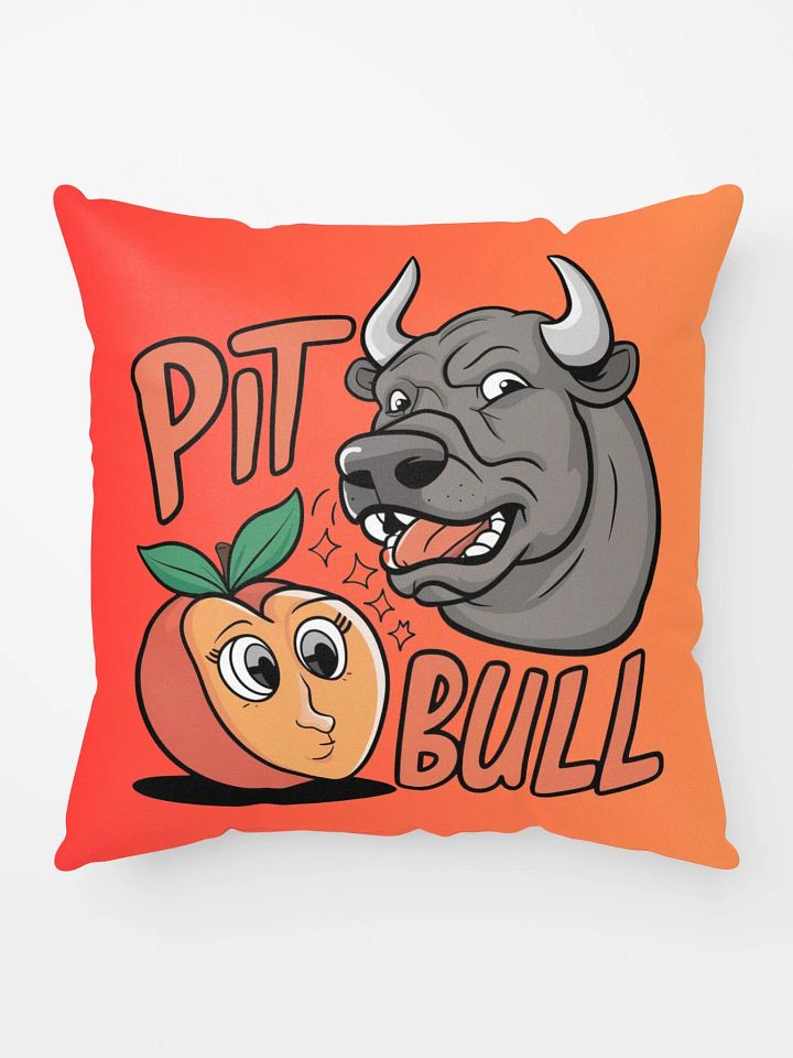 Pit Bull: Peach Pit and Bull Pillow Design product image (1)