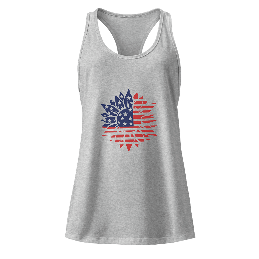 Patriotic Sunflower Racerback Tank product image (5)