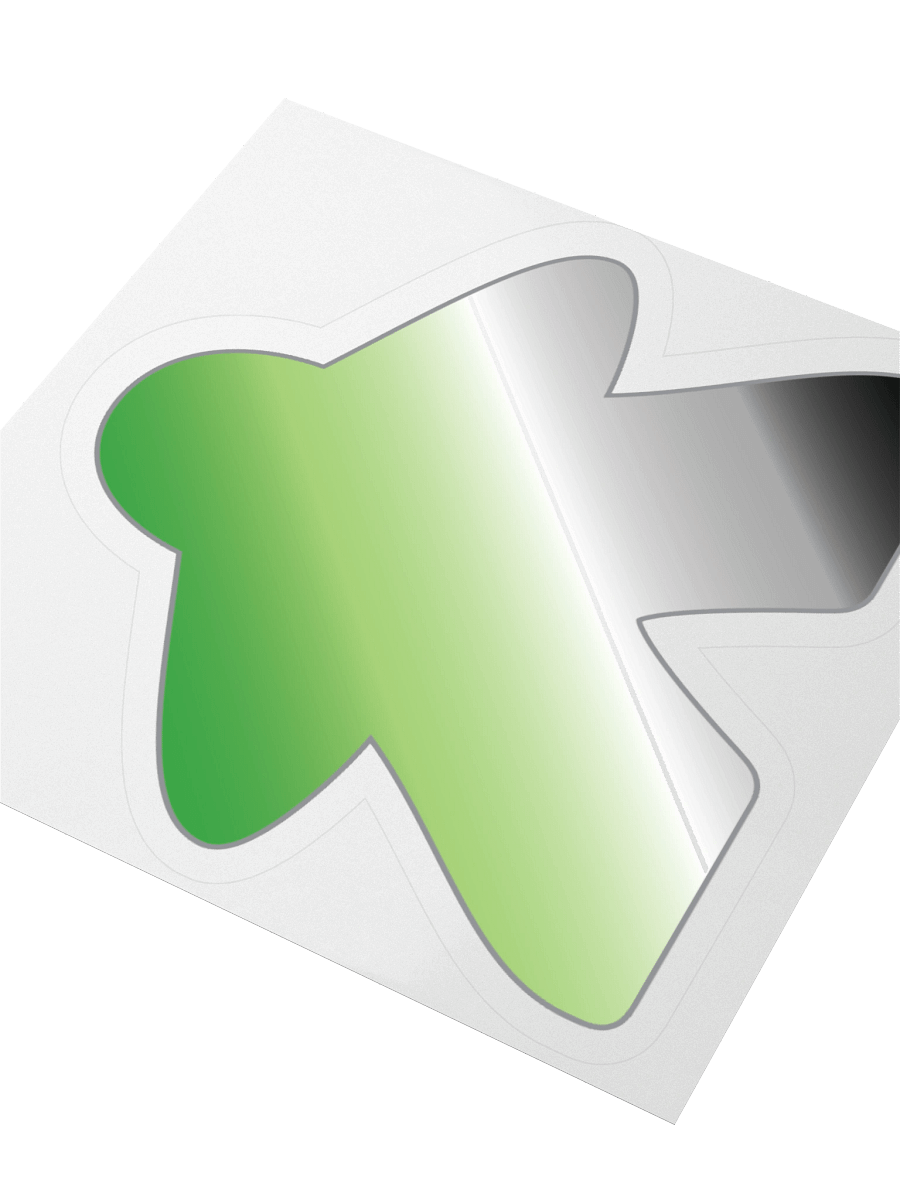 Aromantic Pride Gradient Meeple Sticker product image (7)