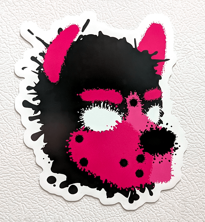 Pup Splatter Magnet - Hot Pink product image (1)