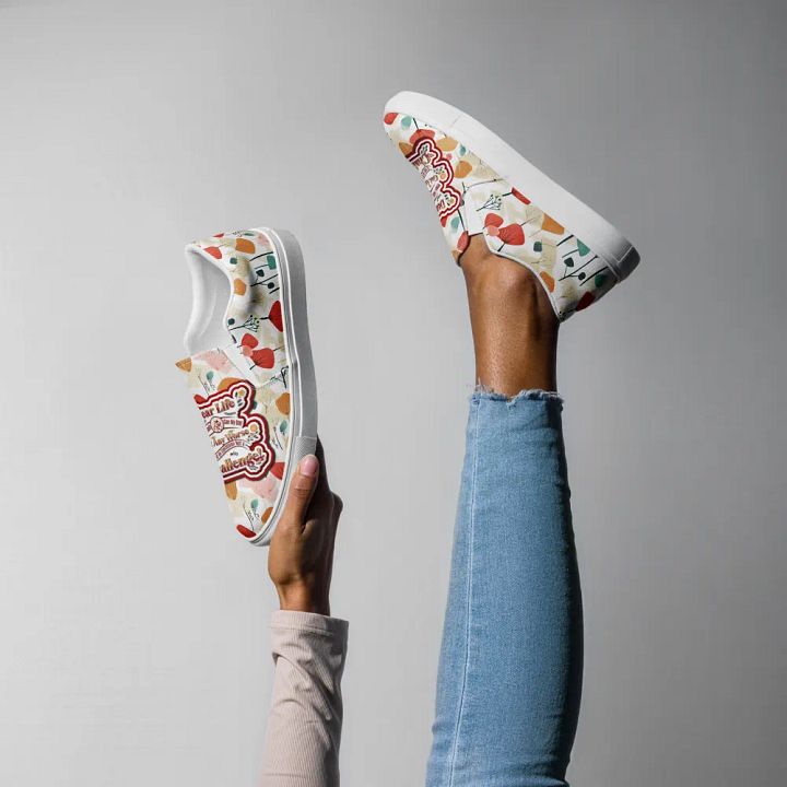 Funny Life Quote All Over Print Shoes product image (2)