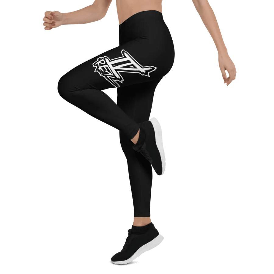Standing Bear Black All-Over Print Leggings product image (5)