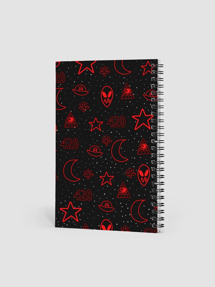 Spaceweed Pattern Spiral Notebook product image (2)