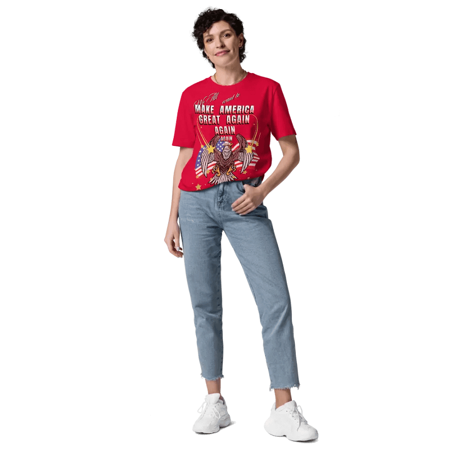 Maga t shirts We all want to Make America Great again For all Americans. eagle design Organic cotton unisexTees up to 6XL product image (11)
