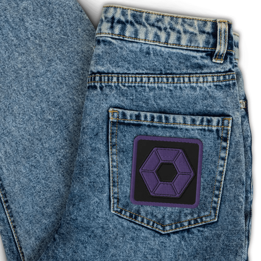 Purple Pixel Embroidered Patch product image (3)