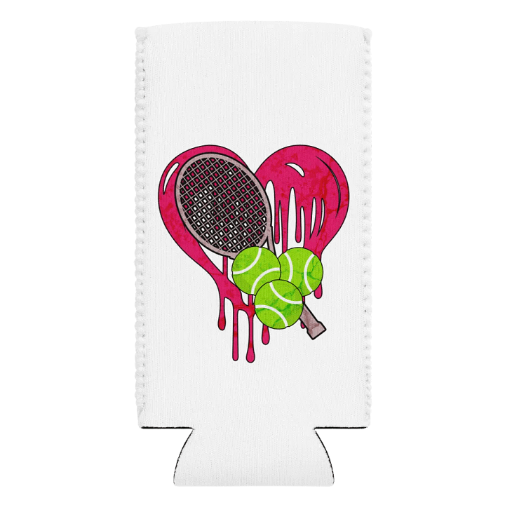 Heart Tennis Love Dripping Can Cooler product image (2)