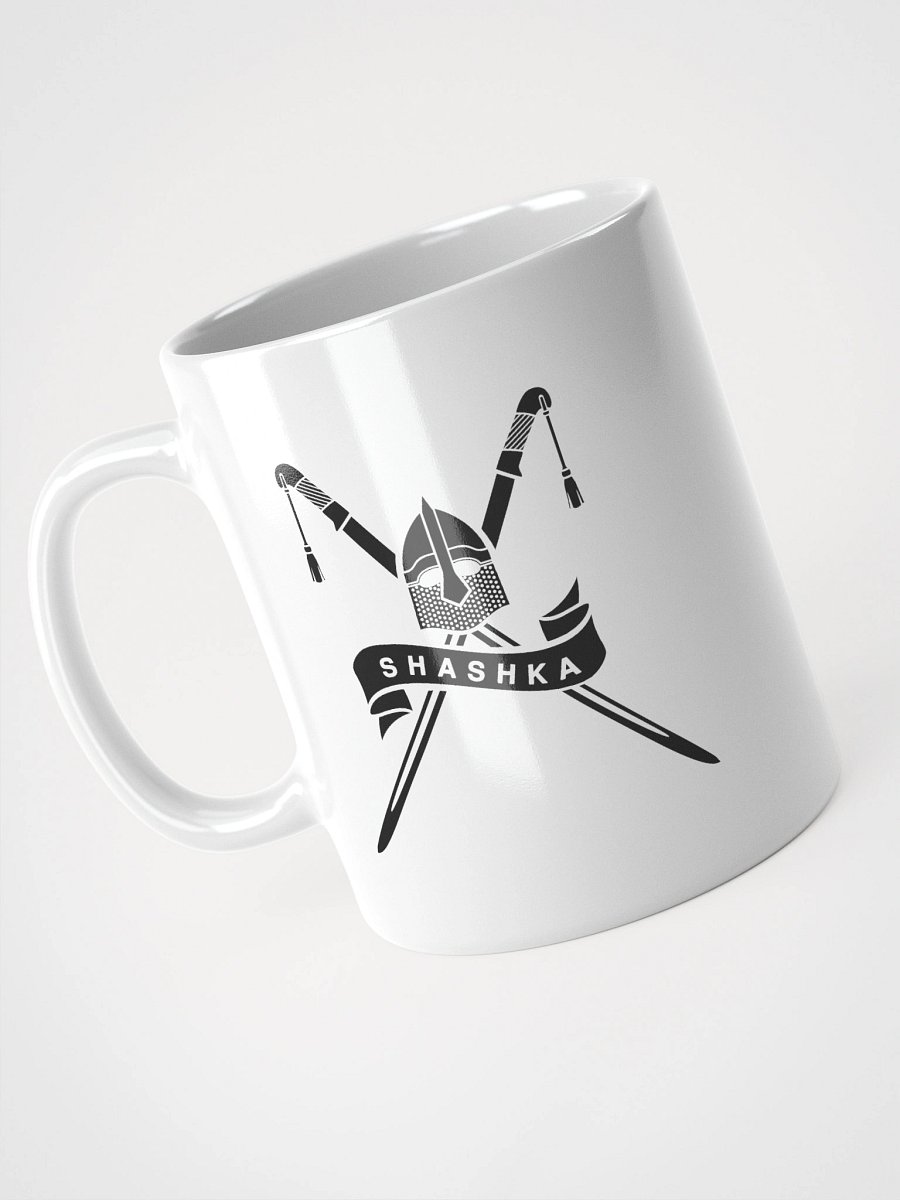 White Glossy Mug - black Shashka product image (9)