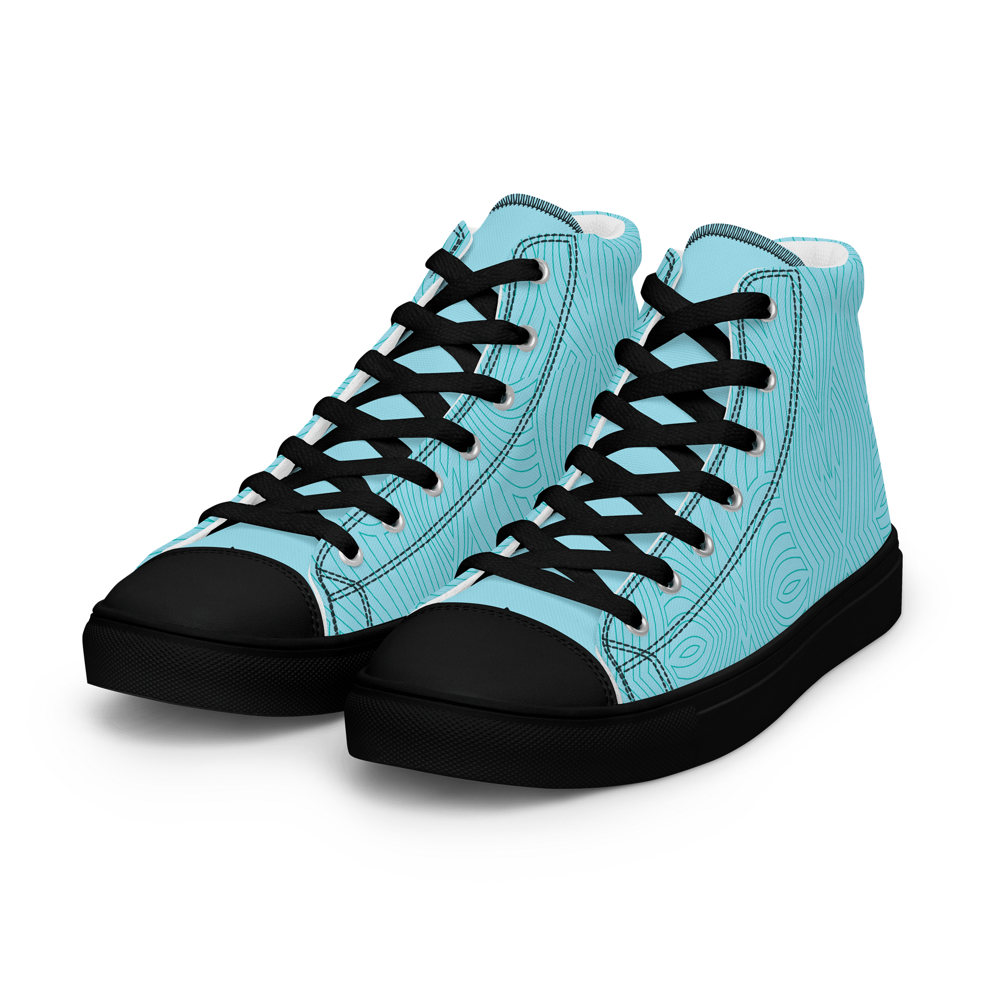 Symmetric Blue Geometric High Tops product image (6)