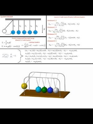 Modeling the Newton's Cradle System with Lagrange Equations, Elastic Collision Analysis, and Simulation in MATLAB Simulink Simscape.  #engineers #controlsystems #softwareengineering #controltheory #github #mathematics #matlab #simulink #coding #robot #automation #dynamics #mechanic #system #modeling #simscape #simulation #lagrangian #pendulum #cradle #newton #MathWorks #PhysicsWallah #STEM #engineeringprojects