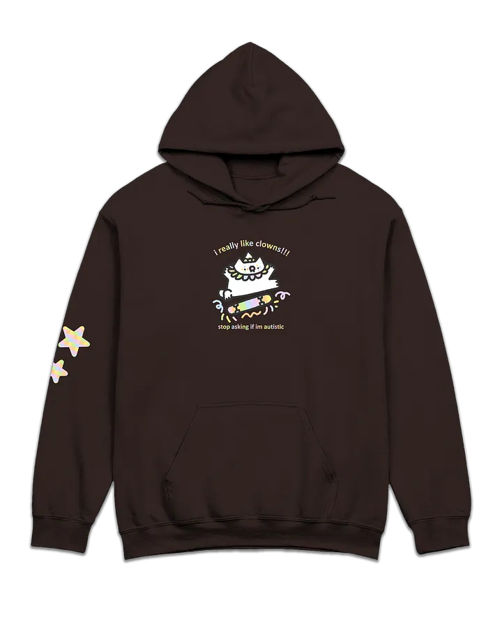 🌈autism clown hoodie🤎🩷🖤 product image (2)