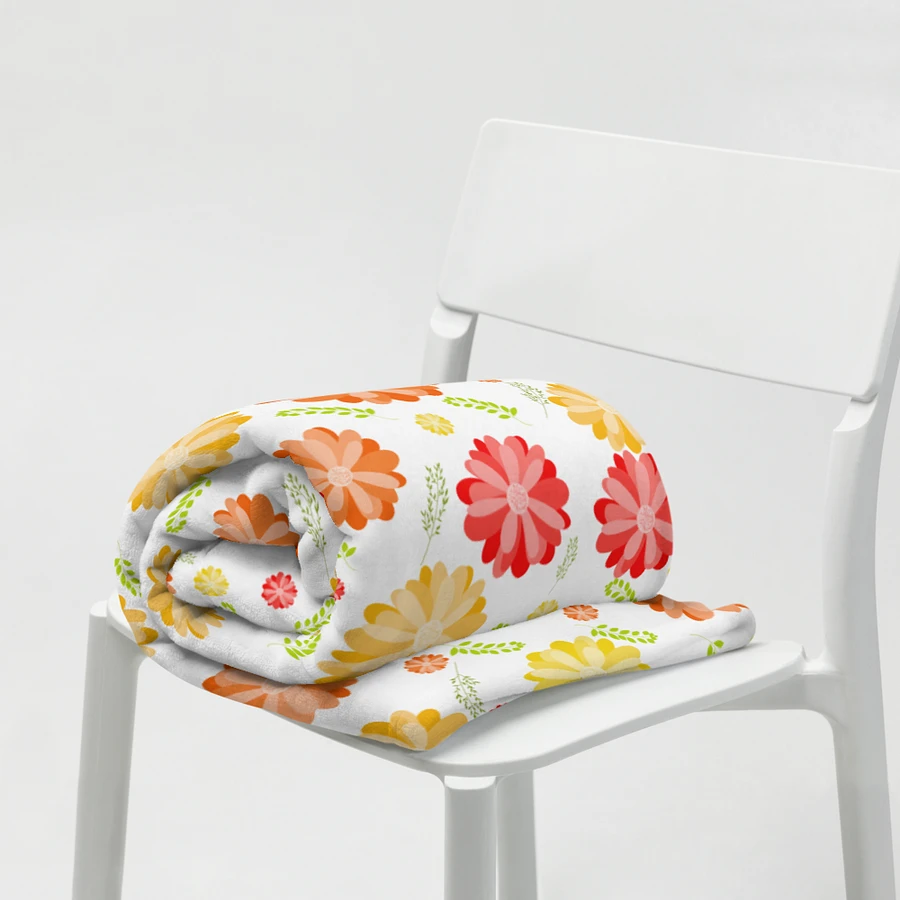 Orange Floral Blanket product image (8)
