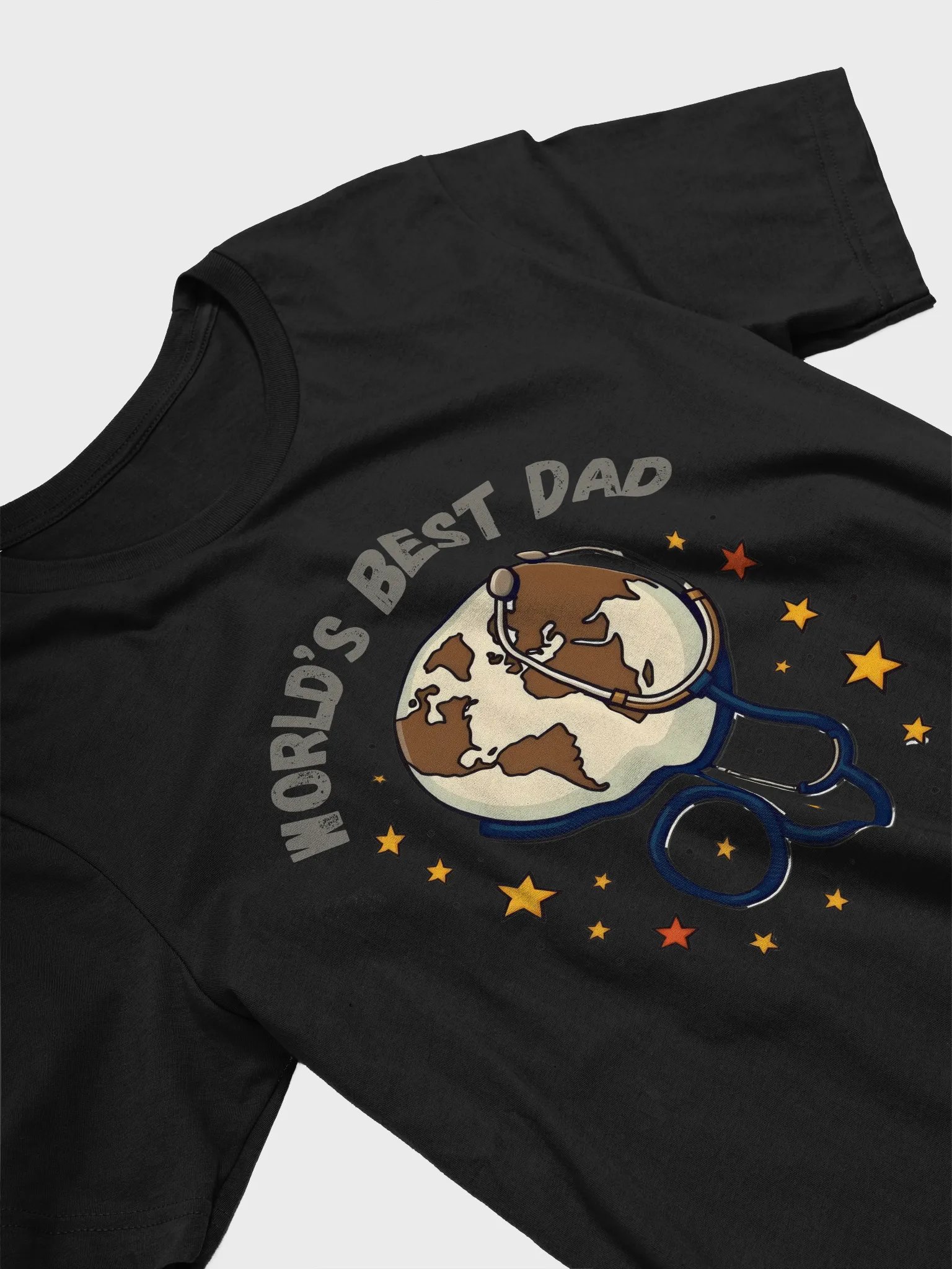 World's Best Dad Earth Stethoscope T-Shirt product image (29)