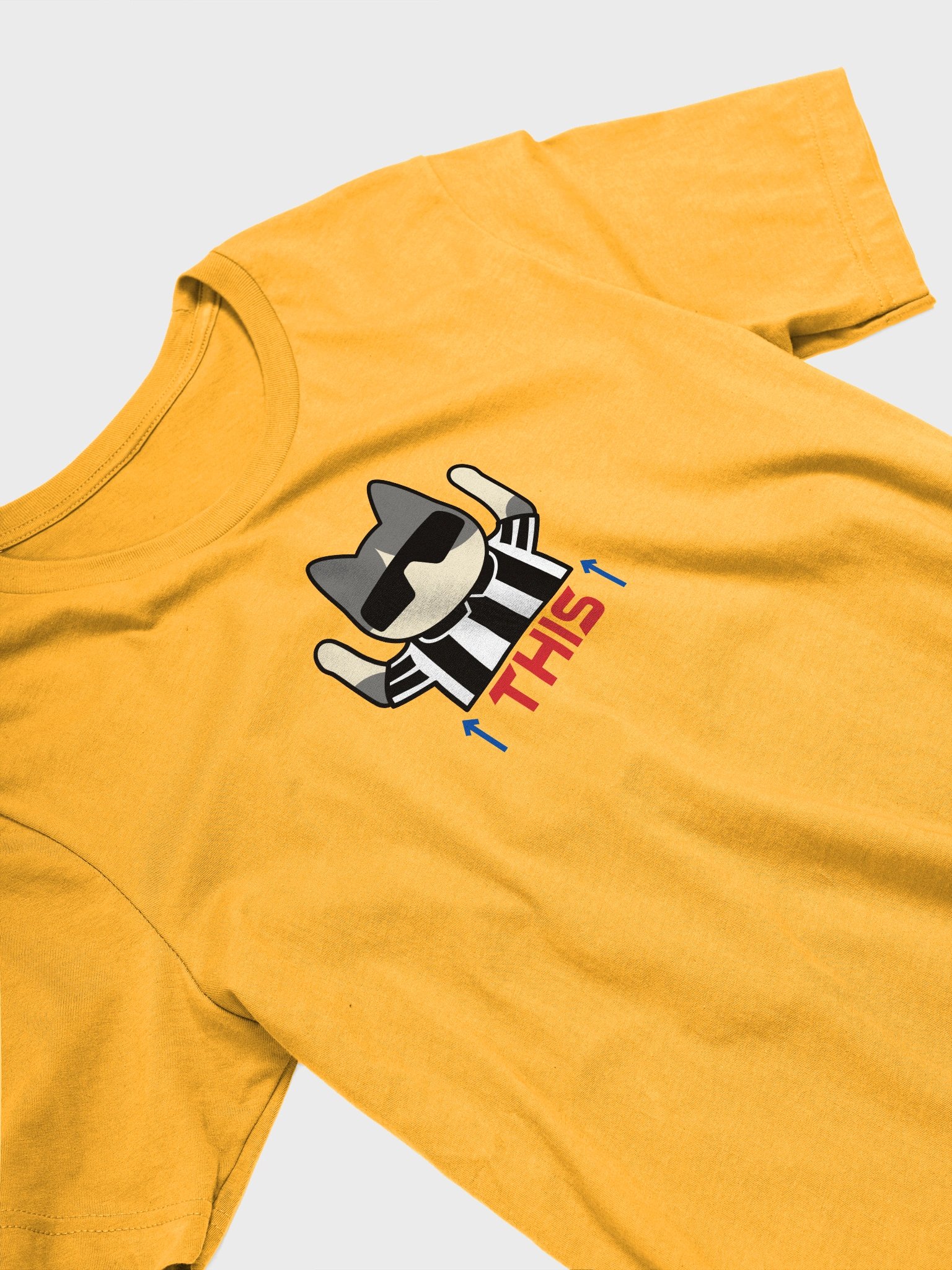 American Football Cat (THIS - touchdown signal) - Unisex Adult Super Soft Lightweight T-shirt product image (2)