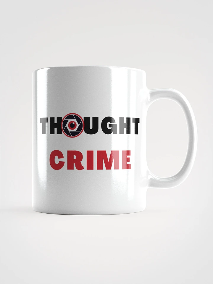 White glossy mug thought crime 11oz 15oz product image (2)
