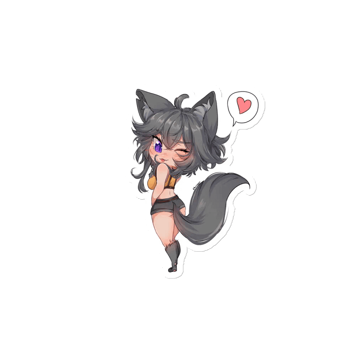 WolfcatRisi Flirty Chibi Magnet product image (2)