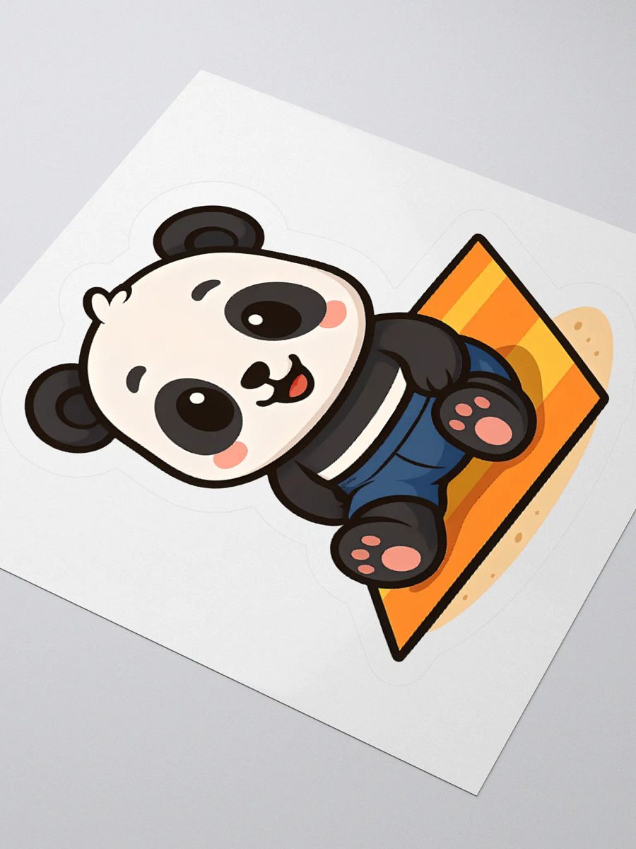 Cute Sticker of Panda on Beach Towel product image (3)