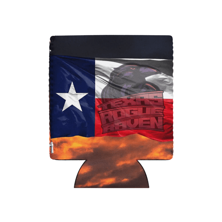 Rogue Raven Texas Flags Can Cooler product image (1)