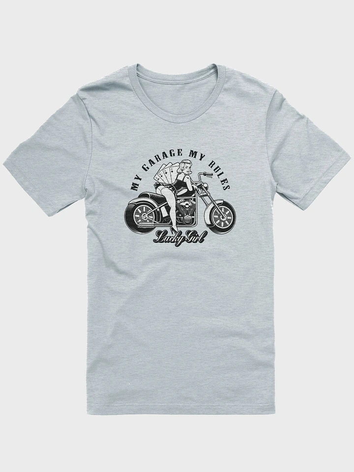 Las Vegas Lucky Girl My Garage My Rules Motorcycle Pinup Girl T-Shirt product image (8)