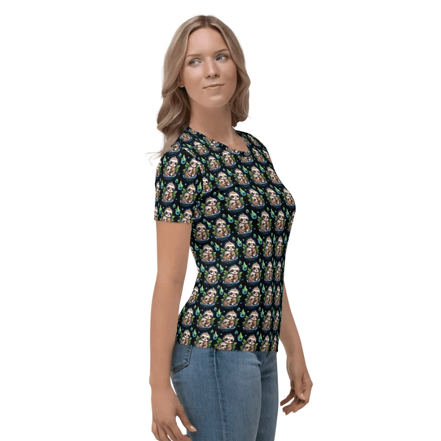 Kawaii Sloth All Over Print T-shirt product image (5)