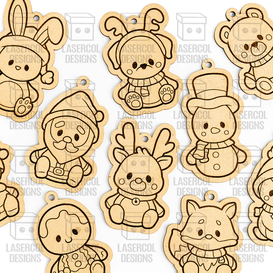 Christmas Ornaments Bundle Set 1 (+60) - Laser Cut Files product image (10)