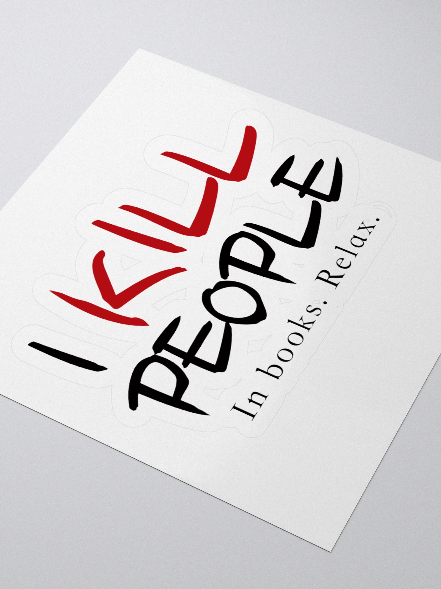 Fiendish Writer Kiss Cut Sticker product image (7)