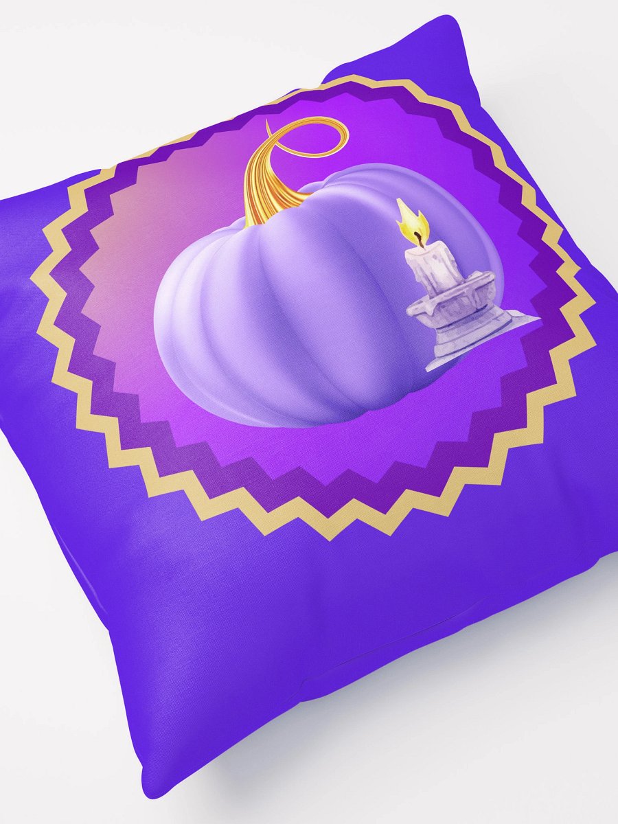 Whimsical Purple Pumpkin in Candlelight All-Over Print Pillow product image (3)