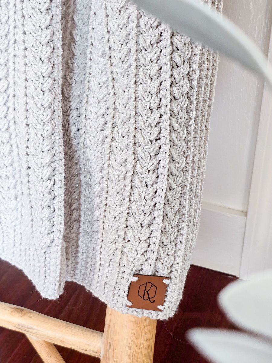 Cozy Braided Wheat Crochet Blanket Pattern product image (3)