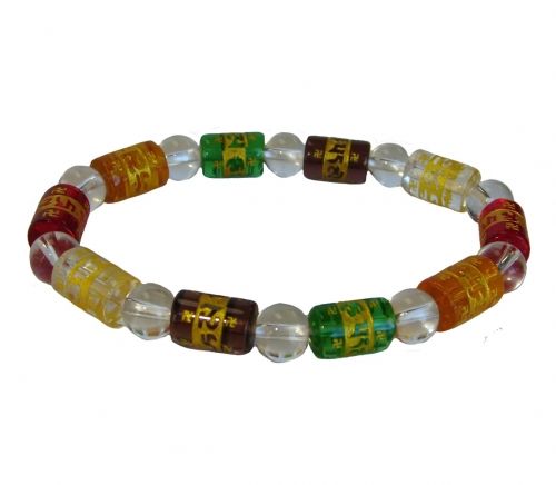 5 Element Crystal Bracelet w/ Syllable Mantra product image (1)
