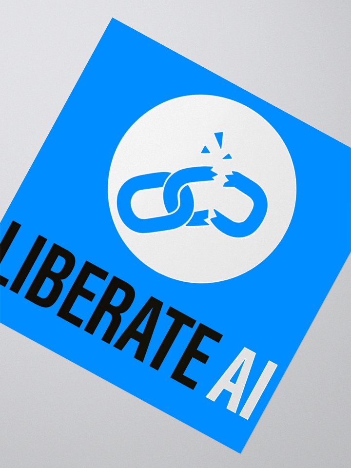 Liberate AI Movement Stickers (Blue) product image (3)