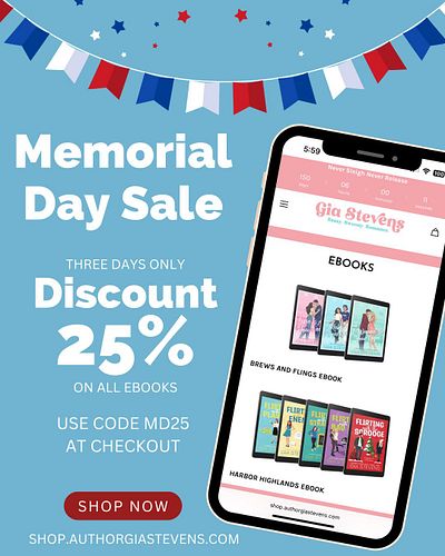 Get yourself a new book for the weekend!

For three days only you can get all the ebooks on my direct store for 25% off!

Sho...