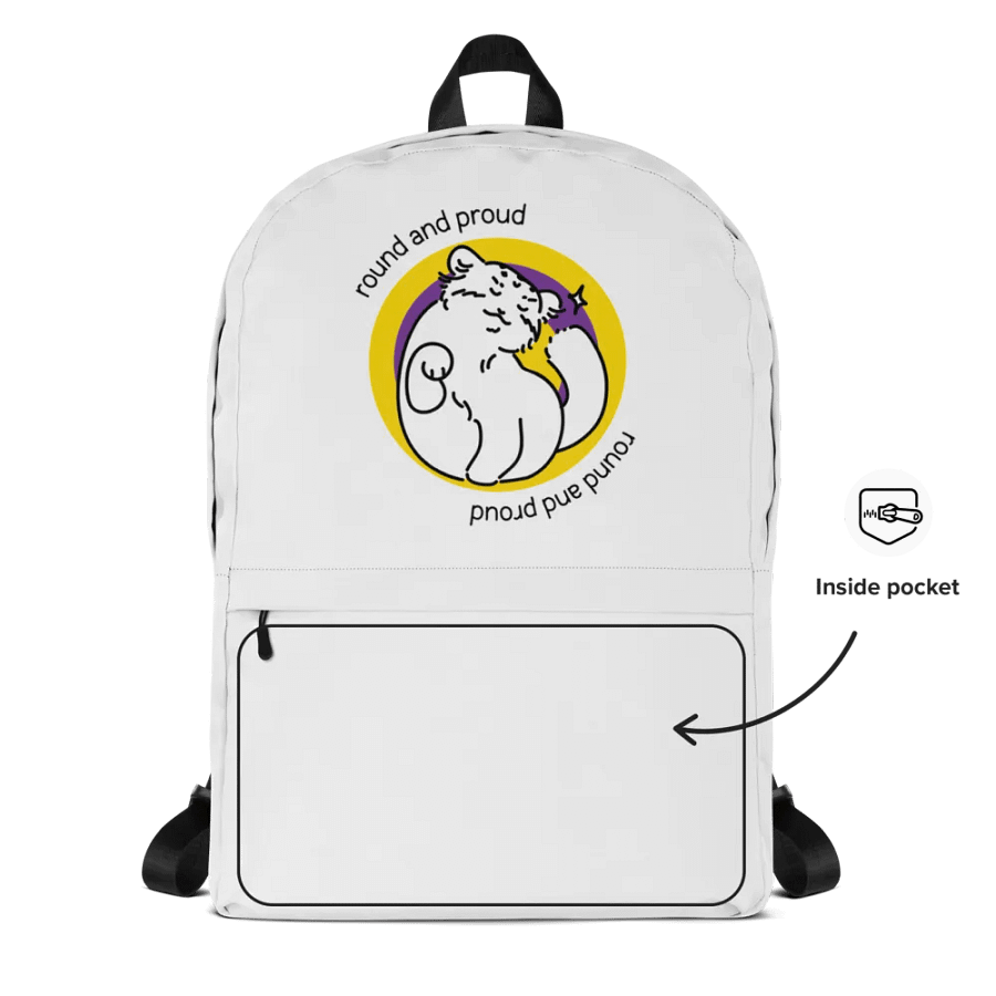 Round and Proud Manul Intersex Version - Backpack product image (2)