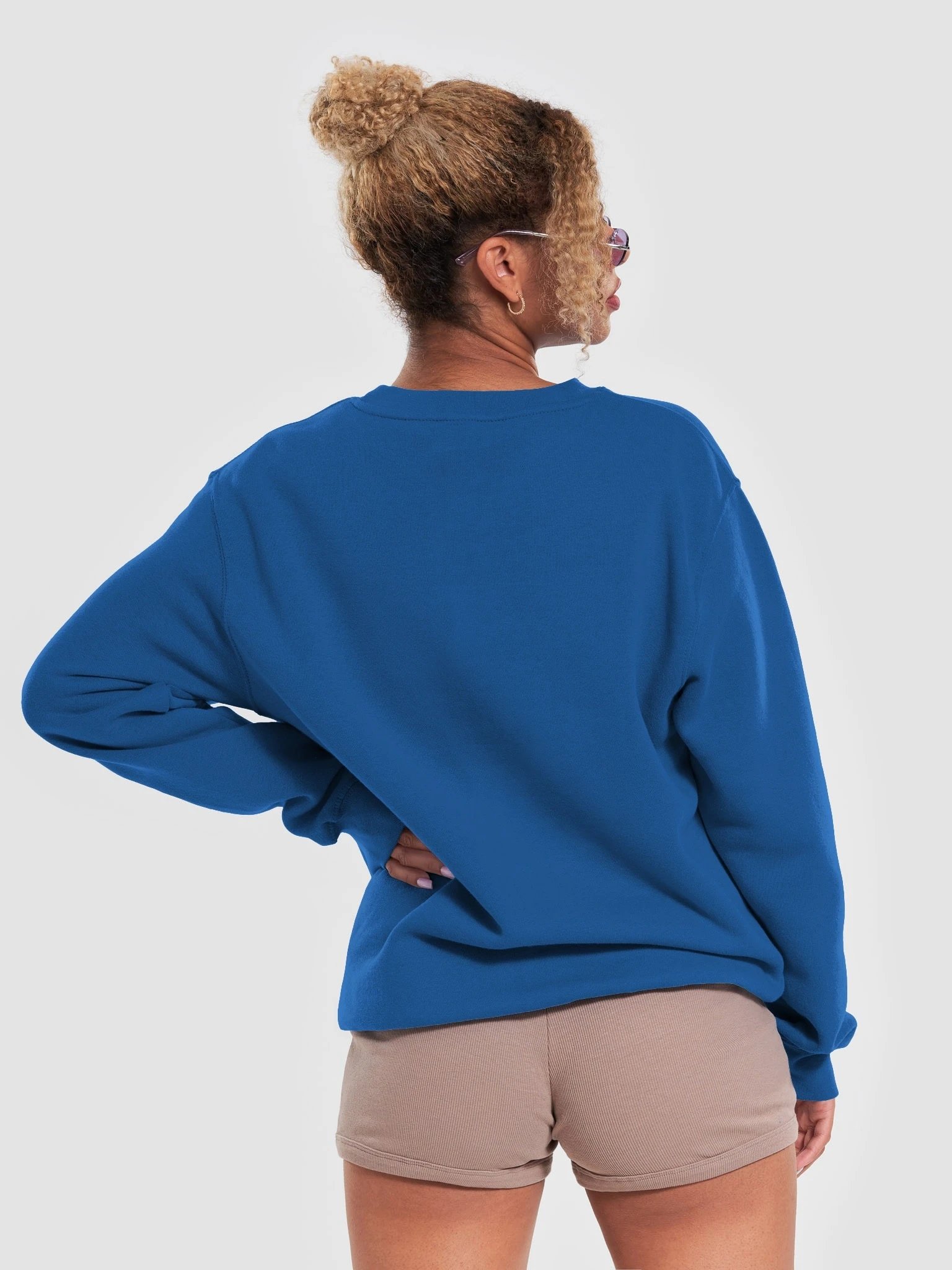 Plain Color Royal Blue Sweatshirt product image (2)