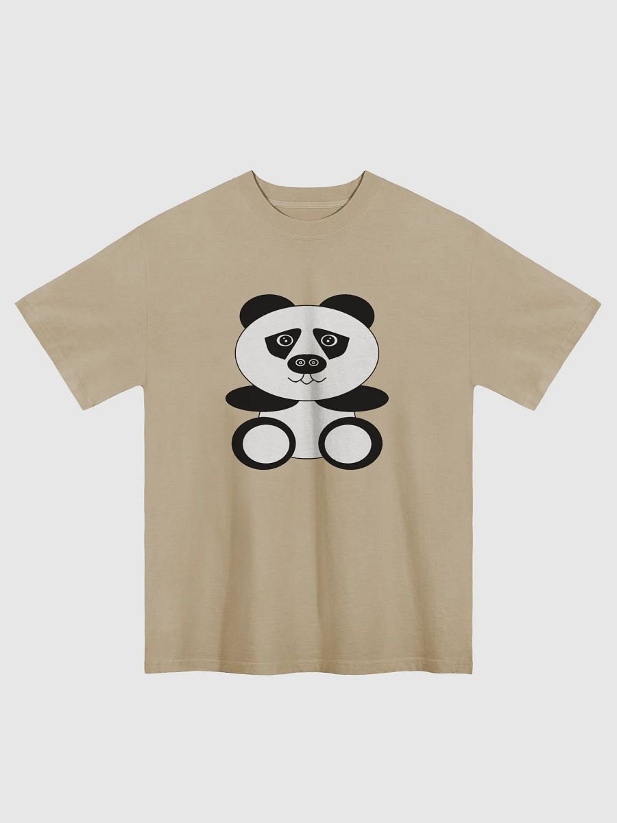 Minimalist Panda Line Art Oversized T-Shirt product image (3)