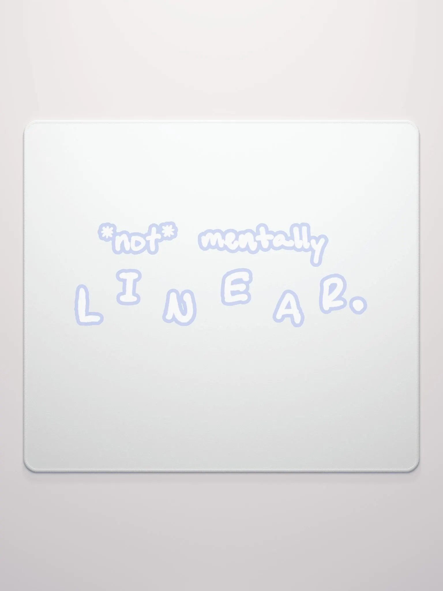 *not* mentally linear (lined design, #BDCAEF) mouse pad product image (2)