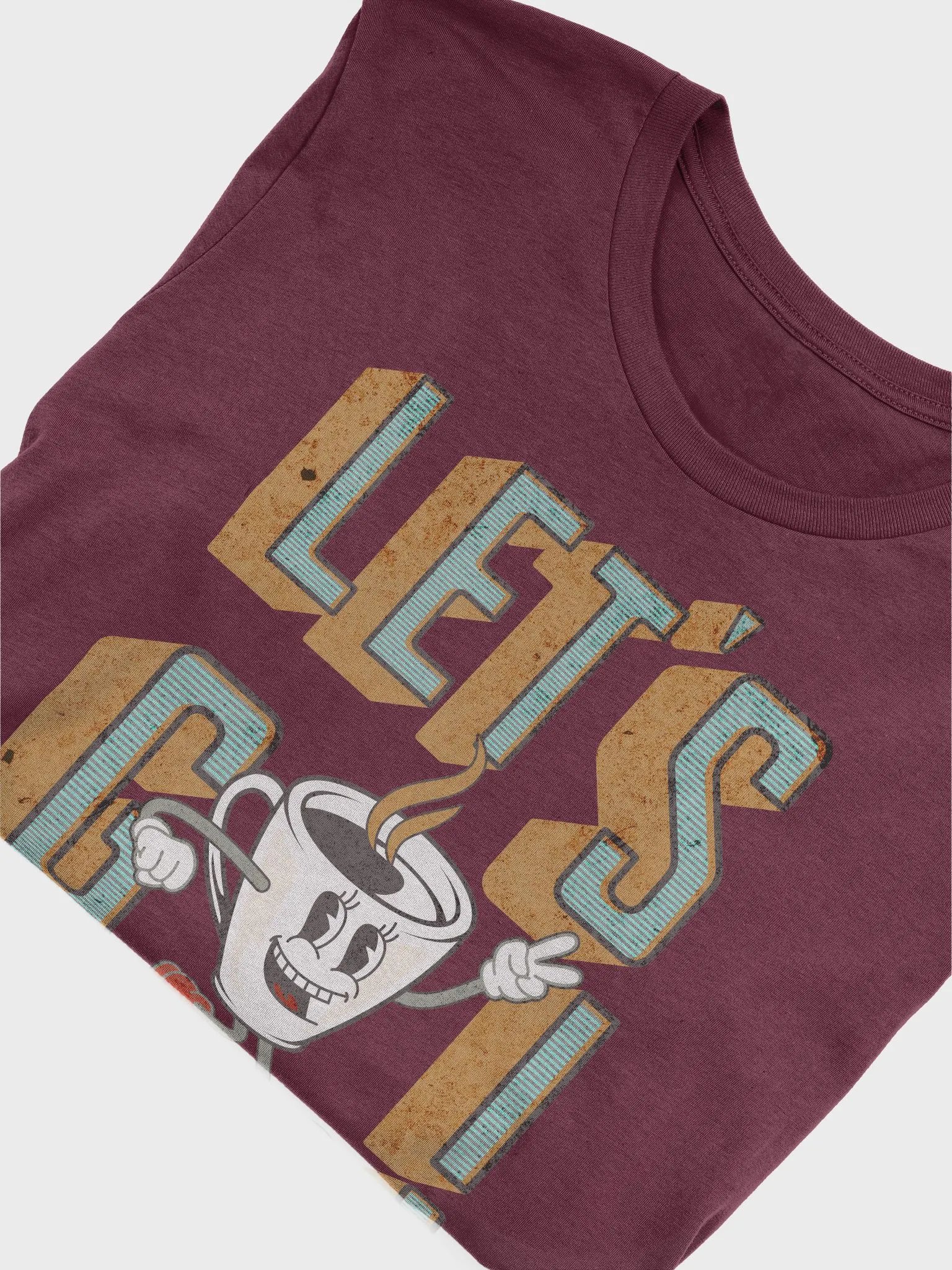 Lets Go Coffee Mascot Cartoon Peace Sign T-Shirt product image (3)