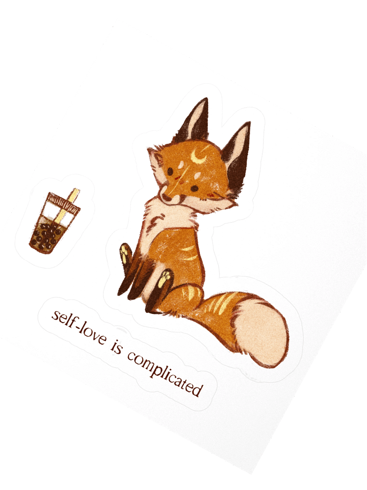 Boba fox | Kiss-cut sticker product image (2)