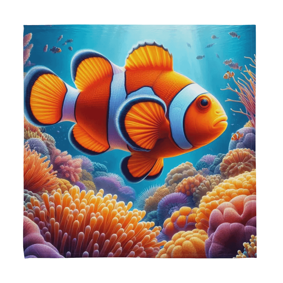 Underwater Symphony Cloth Napkin Set | AI Design beautiful underwater life product image (11)